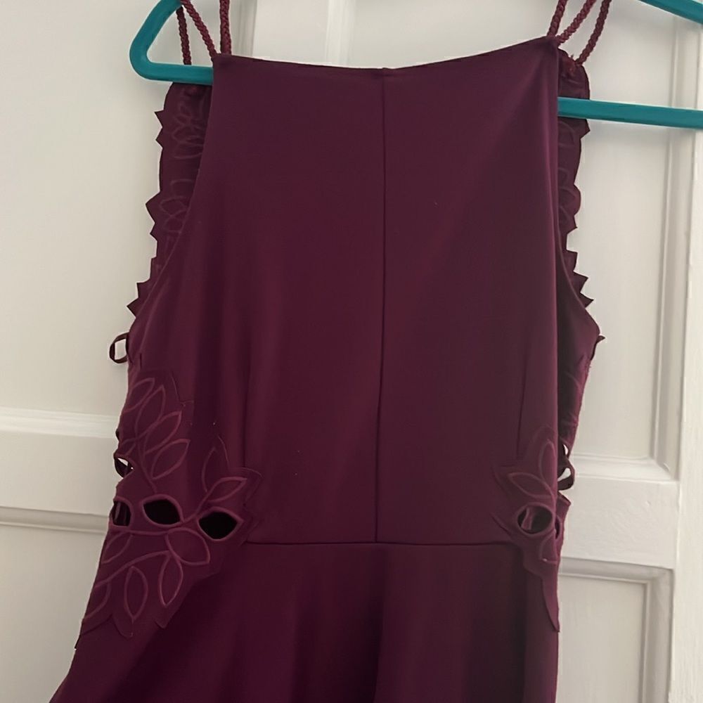 Free People size small cranberry colored skater dress - Picture 3 of 5